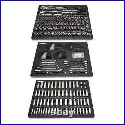 Husky Mechanics Multi-Tool Set Metric/SAE Chrome with EVA Foam Trays (290-Piece)