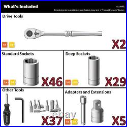 Husky Mechanics Tool Set (119-Piece) Incl 75 sockets 39 acc 3 ext and 2 ratchets
