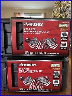 Husky Mechanics Tool Set 270-Piece DIY Workshop Wrenches Sockets Storage Case