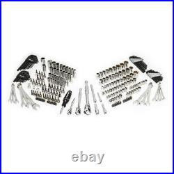 Husky Ratchet Mechanics Tool Set 1/4 3/8 And 1/2 72-Tooth Silver(244-Piece)