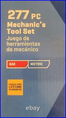 Kobalt 277-Pc 1/4, 3/8, 1/2 Standard / Metric Polished Chrome Mechanics Tool Set