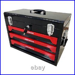 Lockable Tool Chest 3-Drawer Heavy Duty Metal Box with 339-Piece Tool Set, in US