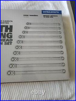 MATCO 10 PC FLEX RATCHETING EXTRA LONG WRENCH SET SRFBZLM102TA METRIC 10mm-19mm