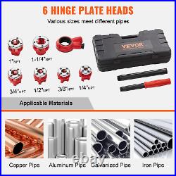 Manual Pipe Threader Ratchet Tool Portable, Set with 6PCS NPT Dies for Galvanize