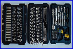 Mechanic Tool Set, 226 Pieces, 1/4,3/8 and 1/2 Drive, with Ratchets, Sockets