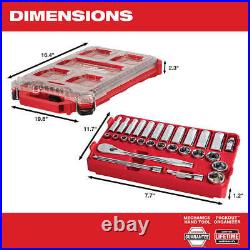Milwaukee 48-22-9481 3/8 Ratchet SAE Mechanics Tool Set with Packout Case 28pc