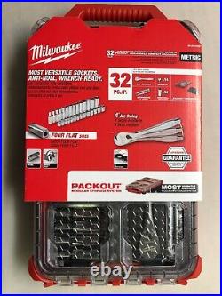 Milwaukee 48-22-9482 Packout Metric 32 piece 3/8 Ratchet + Socket set NEW
