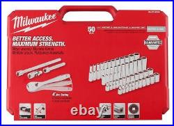 Milwaukee CANADA 1/4 Drive SAE/Metric Ratchet & Socket Mechanics Tool Set 50PC