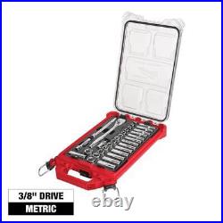 Milwaukee Drive Metric Ratchet and Socket Mechanic Tool Set with Case (32-Piece)