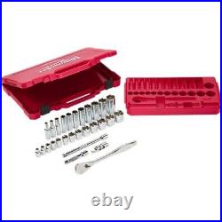 Milwaukee Electric Tools 48-22-9408 3/8 In. Drive 28 Pc. Ratchet & Socket Set