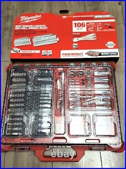 Milwaukee Packout 106pc 1/4 & 3/8dr Master Socket Tool Set SAE & MET #48-22-9486