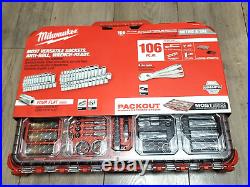 Milwaukee Packout 106pc 1/4 & 3/8dr Master Socket Tool Set SAE & MET #48-22-9486