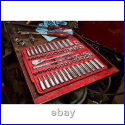 Milwaukee Ratchet/Socket Mechanics Hand Tool Set 3/8 Drive SAE/Metric (57-Pcs)