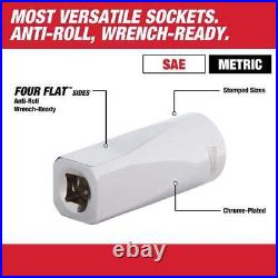 Milwaukee Ratchet + Socket Mechanics Tool Set 1/4 Drive SAE/Metric (51-Pcs)