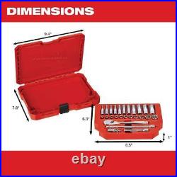 Milwaukee Ratchet + Socket Mechanics Tool Set 1/4 Drive SAE/Metric (54-Pcs)