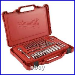 Milwaukee Ratchet Socket Mechanics Tool Set 1/4 in with 9in Extended Ratchet 51-Pc