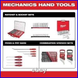 Milwaukee Ratchet + Socket Mechanics Tool Set with SAE/Metric Ratchet Combi Wrench