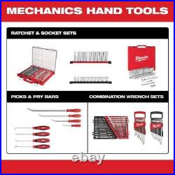 Milwaukee Ratchet/Socket Mechanics Tool Set with Trays 1/4, 3/8 Drive (53-Pcs)