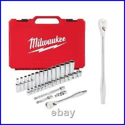 Milwaukee Ratchet and Socket Sets 3/8 Drive Metric + 12 Extended Ratchet