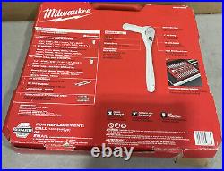 NEW Milwaukee 48-22-9008 56-Pc. 3/8 in. Drive SAE/Metric Ratchet and Socket Set