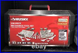 New Husky Mechanics Tool Set 290PC Chrome Sockets Wrenches Hex Keys Screwdriver