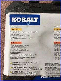 New Unopened KOBALT #1151719 129-PIECE PRO 90 RATCHET MECHANICS TOOL SET In case
