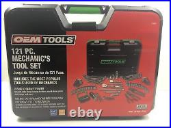 OEM Tools 121 Piece Mechanic's Tool Set Hard Chrome Finish 1/4 3/8 Drive