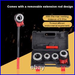 Portable Ratchet Pipes Threader Kit Manual Ratcheting Threading Tool Set O3H1