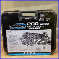 Power Torque SAE/MM 200 Piece Mechanics Tool Set GM4323 NEW