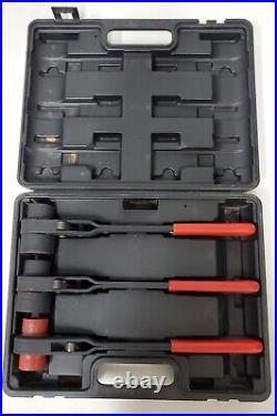 REED Tools 3 Piece Dual Socket Ratchet Wrench set Red Pre-owned