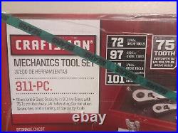 Rare Craftsman 311 Pc Mechanics Tool Set Metric-SAE 1/43/81/2 Drivers 9-53311