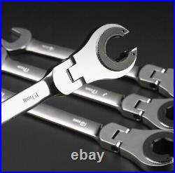 RatchetFix Tubing Wrench Set Ratcheting Flex Head 72-Tooth Car Repair Hand Tools
