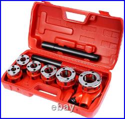 Ratchet Pipe Wrenches Threading Tool Set with 6 Dies- 1/4, 3/8, 1/2, 3/4, 1