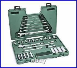 SATA 32 Piece 3/8-Inch Drive SAE 120XP Mechanic's Tool Set w Ratchet Wrenches