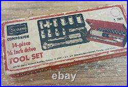 Sears Companion 14 Pcs Tool Set 1/4 Inch Drive USA Tools In BOX