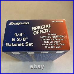 Snap-On TML836 1/4 F836 3/8 Ratchet Set Dale Earnhardt Race Car Bank Stock Box