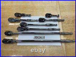 Snap-on Tools USA NEW 8 Piece 3/8 Drive Chrome Master Ratchet Set