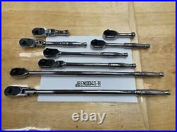 Snap-on Tools USA NEW 8 Piece 3/8 Drive Chrome Master Ratchet Set