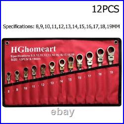Socket Ratchet Wrench Set Car Repair Hand Tools With Storage Pouch Spanner Kit