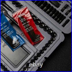 Stanley SAE Mechanics Tool Set 1/4 in Drive 201 Piece Metric Chrome Socket Case
