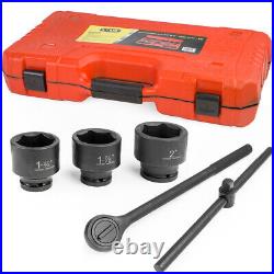 Stark USA 21PC 3/4 DR Inch Drive Tool Black Impact Ratchet Socket Set Standard