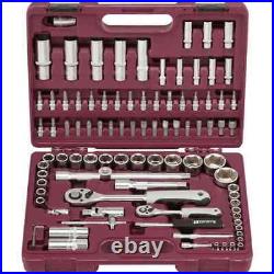 Thorvik 1/4, 1/2 DR Universal Tool Set 94 Piece Mechanics, Garage & Household