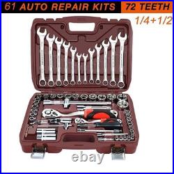 Tool Kit Car Set Repair Socket Spanner Wrench Auto Hand Ratchet Piece Tools Box