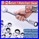 US Spanner Combination Tool Set Flexible Head Ratchet Gear Wrench Tools 8-24MM//