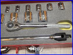 Urrea Tools 19pc 1/2 dr Socket & Ratchet Set 3/8 to 1-1/4 withBox Mexico #54122