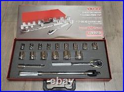 Urrea Tools 19pc 1/2 dr Socket & Ratchet Set 3/8 to 1-1/4 withBox Mexico #54122