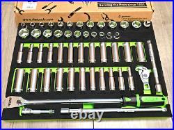 VIM 52pc Master 3/8 dr Socket Set with Accessories, Ratchet & Foam Tray #SMS600