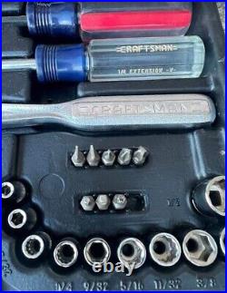 VINTAGE Craftsman 63-Piece Standard 1/4 & 3/8 Mechanics Tool Set #33039 USA