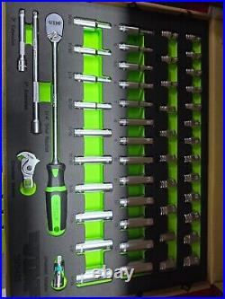 Vim Tools 51pc Master 1/4 dr Socket Ratchet Tool Set SAE & Metric SMS400 new