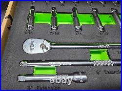 Vim Tools 51pc Master 1/4 dr Socket Ratchet Tool Set SAE & Metric SMS400 new